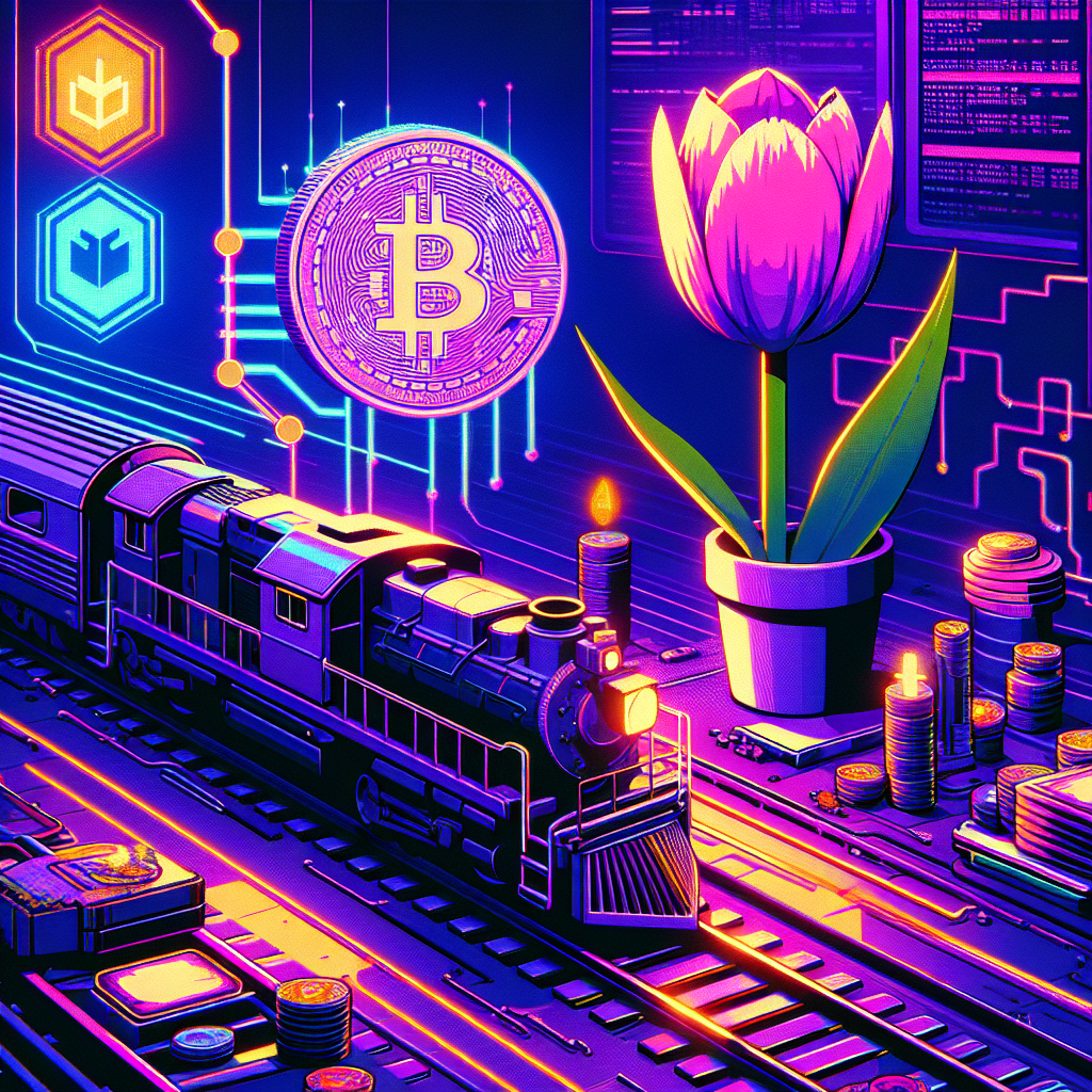 La Historia de la Manía de los Tulipanes y el Criptoferrocarril - Tonplayz - Imagen generada por IA